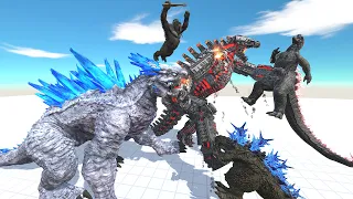 Ultimate Mechagodzilla has been attacked by Godzilla Shimo Kong and Godzilla Minus One