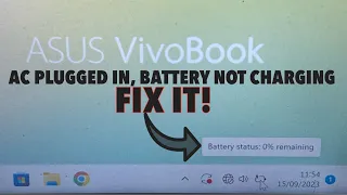 Asus Vivobook Battery Stuck At 0% - FIX Battery status: 0% remaining