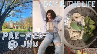 Day in the life of a premed college student @ Johns Hopkins| studying, physical therapy and more
