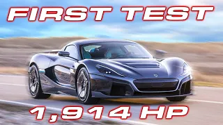 FIRST TEST * 1,914 HP Rimac C Two runs 8's on the STREET in the 1/4 Mile