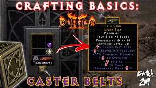 Crafting Caster Belts! Basic Crafting Guide While Crafting 50 Pairs - Diablo 2 Resurrected