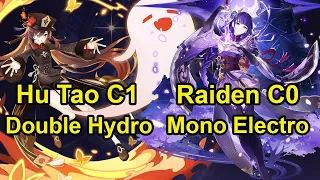 Hu Tao C1 Double Hydro & raiden C0 Mono Electro SPiral abyss floor 12 Genshin  Impact
