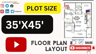 "Stylish and Functional: Explore Our 35x45 (1575 sqft) 2BHK House Floor Plan"