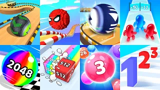 Satisfying Mobile Games - Going Balls, Ball Run 2048, Number Master