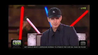 AMAZING Hayden Christensen emotional moment crying #starwarscelebration #starwars