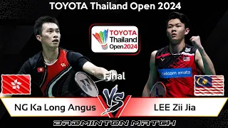 FINAL | NG Ka Long Angus (HKG) vs LEE Zii Jia (MAS)  | Thailand Open 2024 Badminton