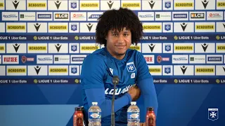 La conférence de presse de Christophe Pélissier et Han-Noah Massengo avant AJA-Estac