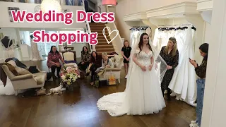 WEDDING DRESS SHOPPING | Trying on LOTS of wedding dresses | UK Wedding Series | Motherhood With Me