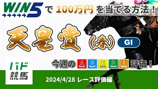 【WIN5で100万円：レース評価編】2024年4月28日（日）天皇賞（春）【競馬】