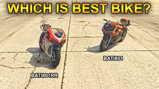 GTA 5 ONLINE | BATI 801RR VS BATI 801 BIKES COMPARISON (WHICH IS BEST BIKE? )