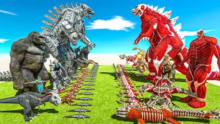 Kong x Mechagodzilla VS COLOSSAL TITANZILLA x Godzilla Skeleton - ABRS