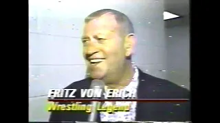 Dallas news clip about Kerry Von Erich's return to Reunion Arena with WWF on February 12th 1991