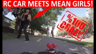 CRAZY WOMAN ATTACKS RC CAR!