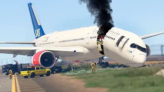 Gigantic A380 Emergency Landing On A Beach After Engine Explodes | GTA 5 #gta5 #gtav