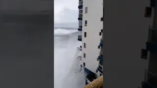 Scary Moments 😲 Giant Waves Destroys Seafront Balconies🌊