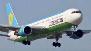 Uzbekistan Airways Boeing 767-33P(ER) [UK67005] landing @ Rome Fiumicino Airport LIRF