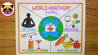 World Health Day Drawing / World Health Day Poster Drawing / Health Day Drawing / Health Day