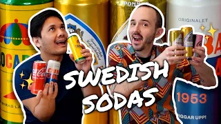 Americans Try Swedish Sodas 🇸🇪🥤 PLUS Guessing Them From Taste Alone (To Varying Success lol)