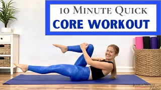 10 Minute Quick Core Workout - Pilates Abs at Home!