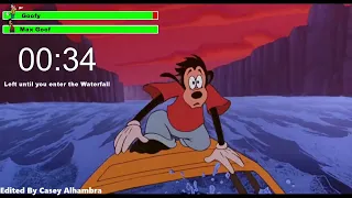 A Goofy Movie (1995) Waterfall Scene with healthbars