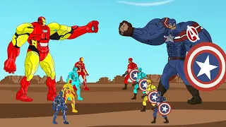 Rescue SUPERHERO : Evolution of CAPTAIN AMERICA Vs Evolution of  IRON-MAN | SUPER HEROES ANIMATION