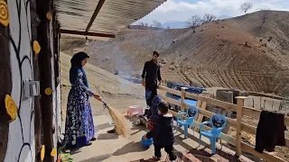 Nomadic Life: A Serene Day with Hamid & Narges on the Farm 🌻🧑🏻‍🌾