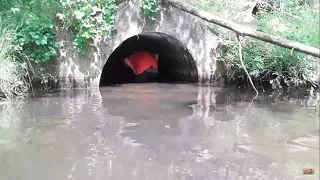 Unclogging and Walking Through Lake Drain Culvert