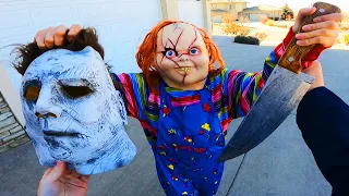 Halloween Michael Myers Escapes Chucky! POV CHASE