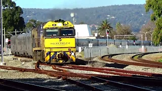 A late running Indian Pacific, has entered 'enemy territory.'☺ On PTA tracks at MIDLAND. 22/7/20