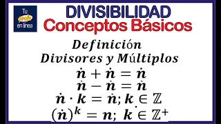 DIVISIBILIDAD 01: Conceptos Básicos