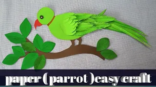 How to make paper parrot || easy craft paper brids.