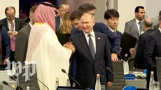 Putin, Crown Prince Mohammed bin Salman greet each other with huge smiles, handshake  at G-20