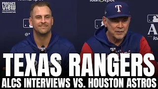 Bruce Bochy & Nathaniel Lowe React to Adolis Garcia Clutch Response, Texas vs. Houston Game 7 ALCS