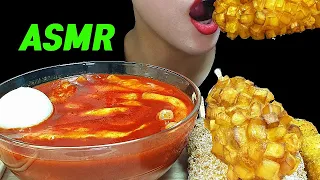 ASMR SPICY CHEESE RICE CAKE TTEOKBBOKKI, CORN DOG 치즈 떡볶이, 치즈 핫도그, 크림치즈볼 먹방 EATING SOUNDS MUKBANG