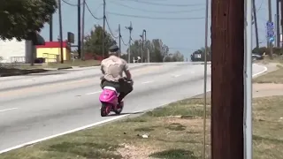 Varg Vikernes Rides Pink Motorcycle