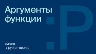 Параметры и аргументы функции в Python