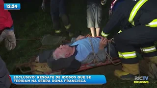 Resgate de idosos que se feriram na Serra Dona Francisca