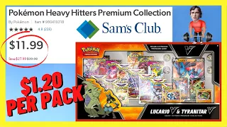 Cheap Pokémon Packs for $1.20 each??? 😱😱😱 Heavy Hitters Premium Collection Boxes from Sam's Club