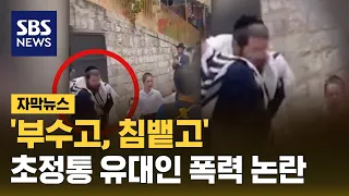 '부수고, 침뱉고'…초정통 유대인 폭력 논란 (자막뉴스) / SBS