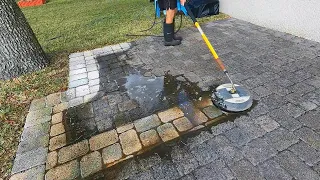 Pressure washing vlog #2 - Filthy pavers made clean!! Epic!