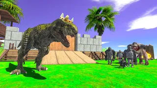 GORO GANG attack KING T REX and his Squires - Animal Revolt Battle Simulator