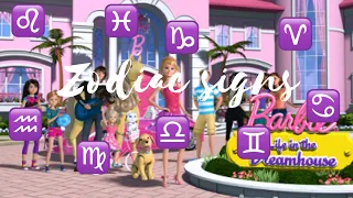 Barbie life in the dream house characters as zodiac signs