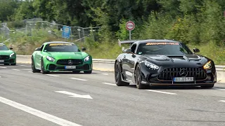 Cars Leaving Nurburgring Tankstelle - JDM, BMW M, 8R, Huracan, AMG GT Black Series, RS2, McLaren Etc