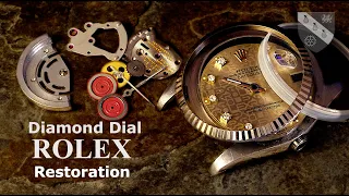 Restoration of a Rolex Watch - Diamond Dial and Movement versus Water