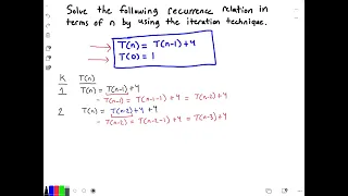 Solve Recurrence Relations for Computer Science