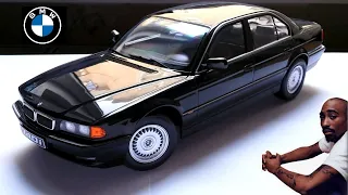 Reviewing the 1/18 BMW 7 Series 740i (E38) TUPAC edition by KK Scale