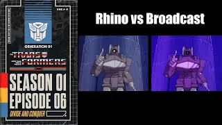 Transformers G1 - Rhino Errors - Divide and Conquer (Full Episode Comparison)