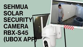 SEHMUA PTZ Solar Security Camera RBX-S45 (Ubox App), Full Review