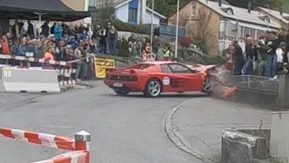 Ferrari Testarossa Unfall beim Michaelskreuzrennen 2022😢🙁🇨🇭