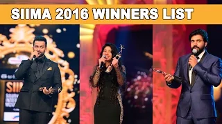 SIIMA 2016 Tamil Winners List | Prithiviraj, Nayanathara, Siddharth Menon, Sai Pallavi || Premam